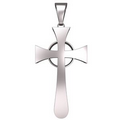 Sterling Silver Cross Pendant, 3/4" X 1.7mm Sterling Silver Cross Pendant, 3/4" X 1.7mm Sterling